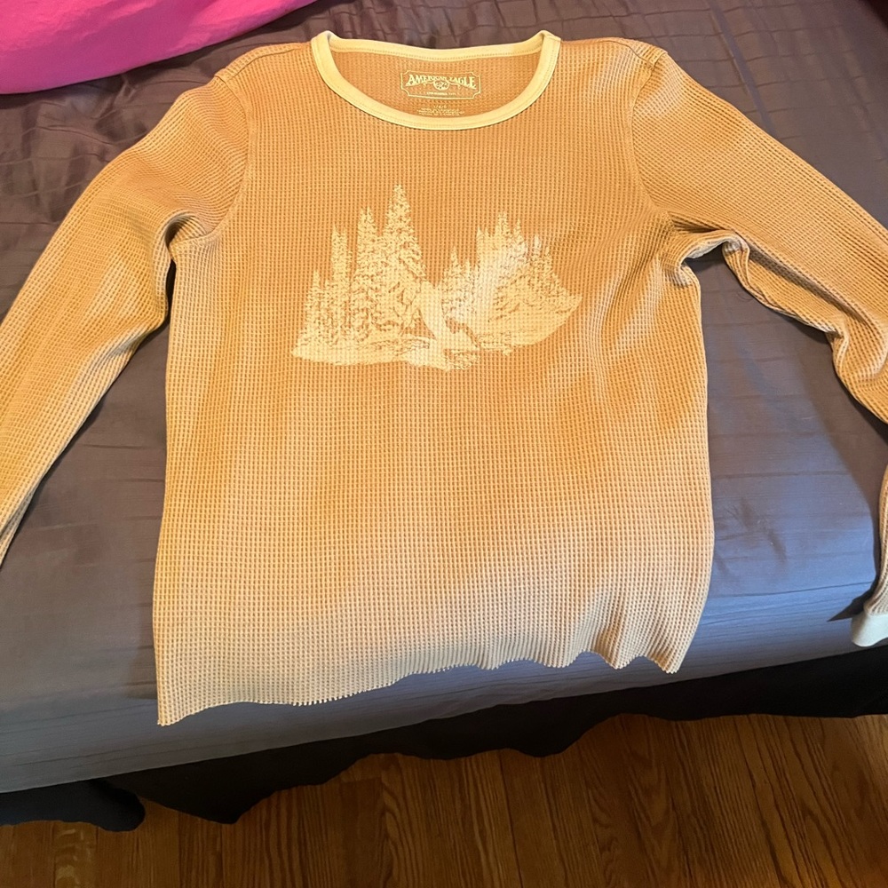 Tan waffle long sleeve from American Eagle Outfitters
